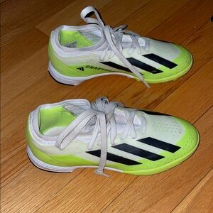 Adidas Crazyfast Kids Lime Green and Black Turf Shoes Sneakers